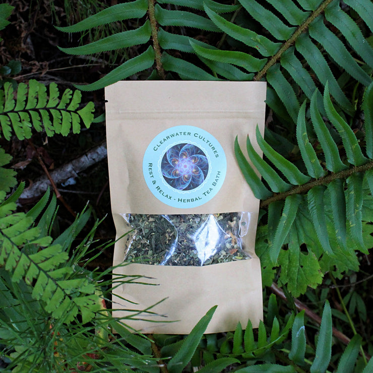 Rest & Relax - Herbal Tea Bath - Organic & Medicinal - 1oz. - Clearwater Cultures